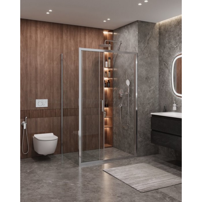 Душевой уголок Cezares Molveno 120x90 MOLVENO-AHF-31-120/90-C-CR-IV профиль хром стекло прозрачное