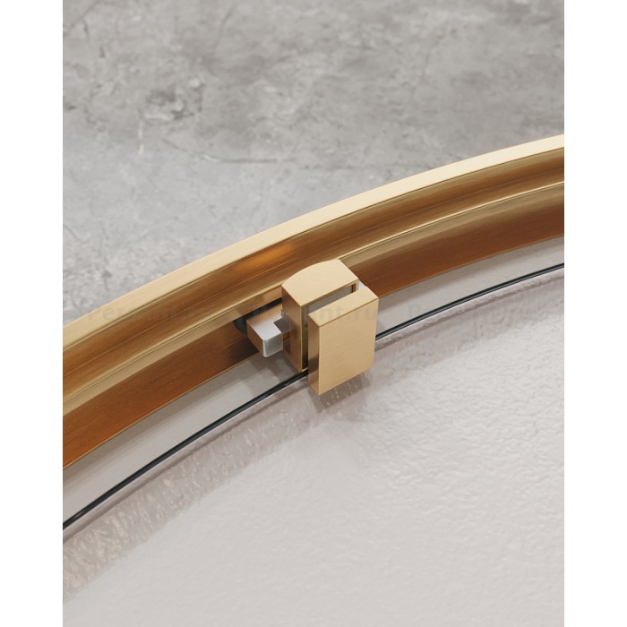 Душевой уголок Cezares Molveno 110x90 MOLVENO-RH-1-110/90-C-BORO-IV золото брашированное стекло прозрачное