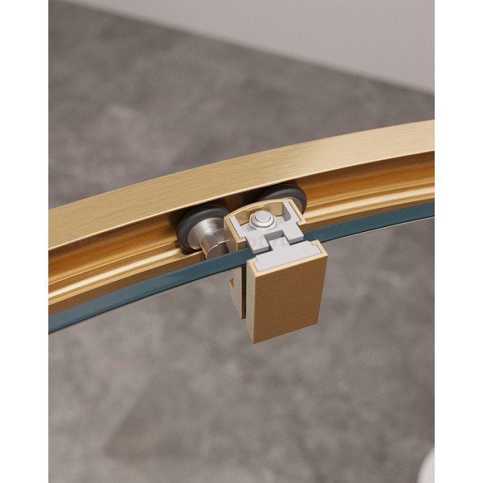 Душевой уголок Cezares Molveno 110x90 MOLVENO-RH-1-110/90-C-BORO-IV золото брашированное стекло прозрачное