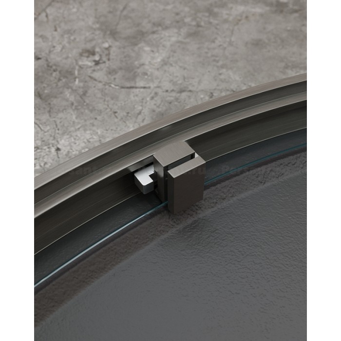 Душевой уголок Cezares Molveno 110x90 MOLVENO-RH-1-110/90-C-GM-IV оружейная сталь стекло прозрачное
