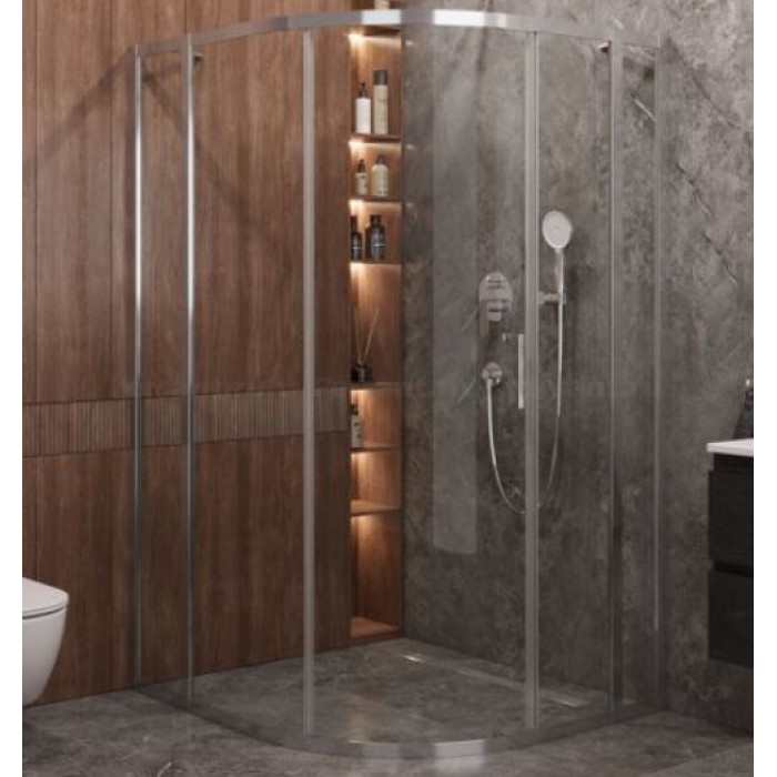 Душевой уголок Cezares Molveno 120x110 MOLVENO-RH-11-120/110-C-Cr-IV профиль хром стекло прозрачное