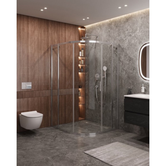 Душевой уголок Cezares Molveno 120x110 MOLVENO-RH-11-120/110-C-Cr-IV профиль хром стекло прозрачное
