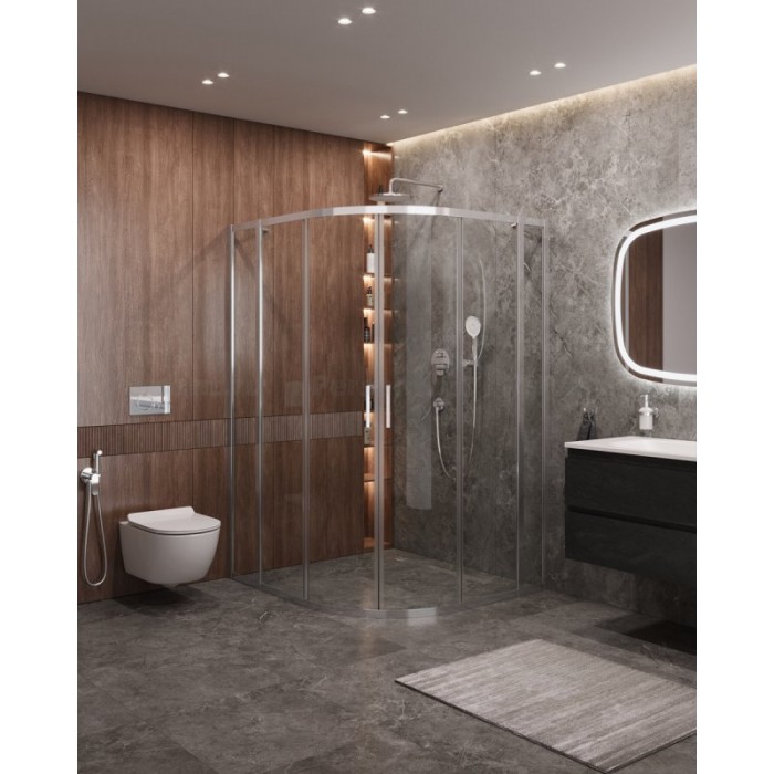 Душевой уголок Cezares Molveno 120х110 MOLVENO-RH-22-120/110-C-Cr-IV профиль хром стекло прозрачное