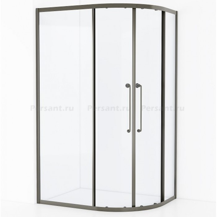 Душевой уголок Cezares Relax-304 120x90 RELAX-304-RH-2-120/90-C-GM оружейная сталь, стекло прозрачное