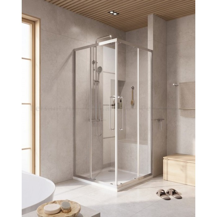 Душевой уголок Cezares Relax-304 90x90 RELAX-304-A-2-90-C-CR профиль хром, стекло прозрачное
