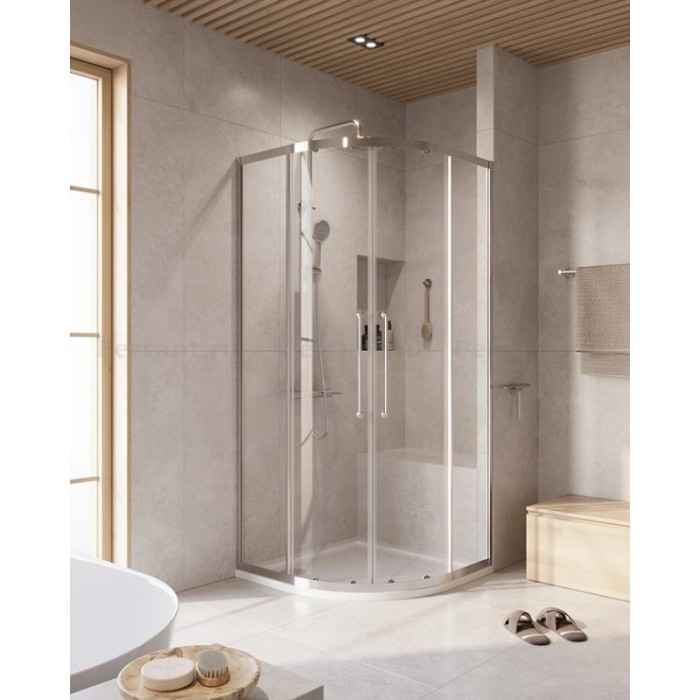 Душевой уголок Cezares Relax-304 90x90 RELAX-304-R-2-90-C-Cr профиль хром, стекло прозрачное