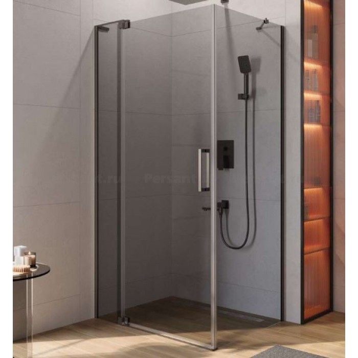 Душевой уголок Cezares Slider 100x100 SLIDER-AH-1-100-90/100-GRIGIO-GM оружейная сталь стекло серое