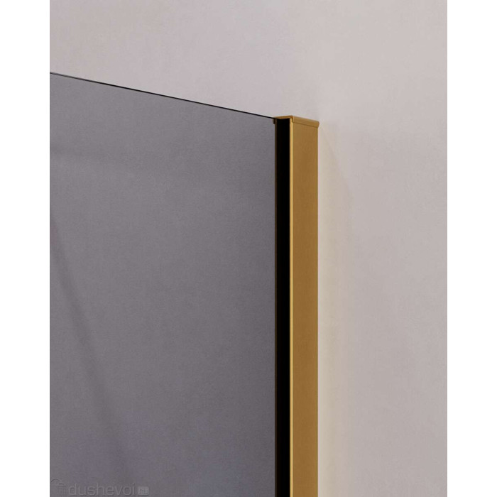 Душевой уголок Cezares Slider 90x90 SLIDER-AH-1-90-80/90-GRIGIO-BORO золото брашированное стекло серое