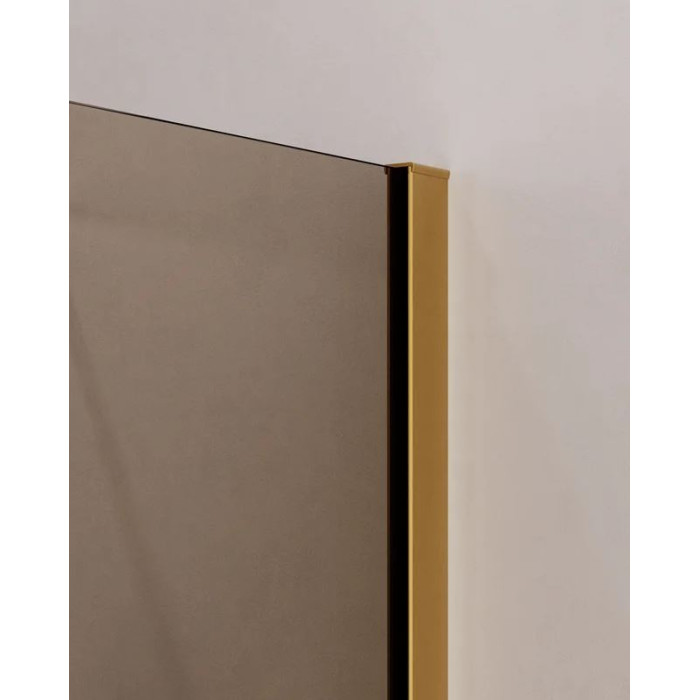 Душевой уголок Cezares Slider 100x100 SLIDER-AH-1-100-90/100-BR-BORO золото брашированное стекло бронзовое