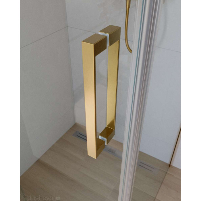 Душевой уголок Cezares Slider 90x90 SLIDER-AH-1-90-80/90-GRIGIO-BORO золото брашированное стекло серое