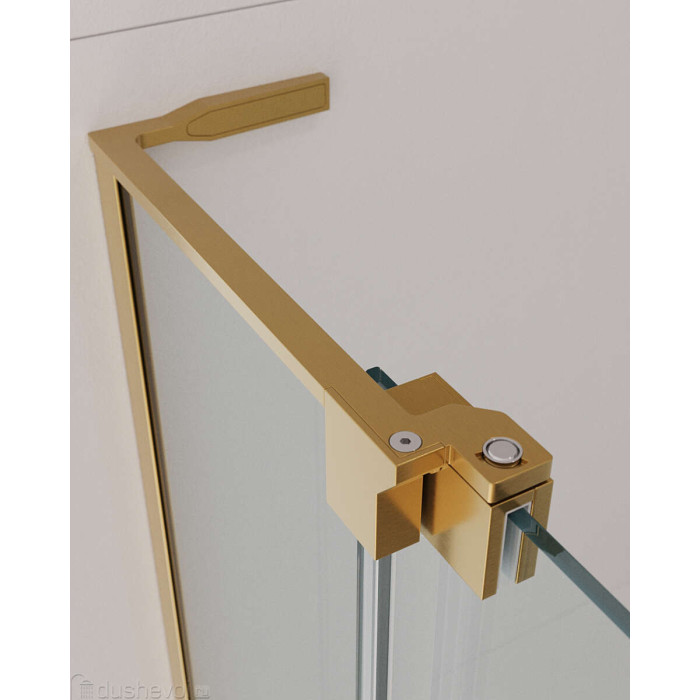 Душевой уголок Cezares Slider 90x90 SLIDER-AH-1-90-80/90-GRIGIO-BORO золото брашированное стекло серое