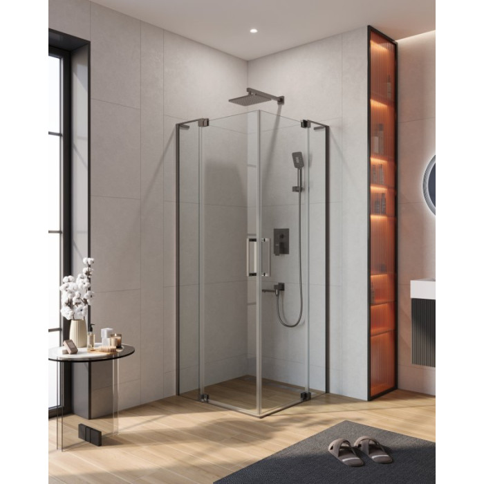 Душевой уголок Cezares Slider 95x95 SLIDER-A-2-90/100-C-GM оружейная сталь стекло прозрачное