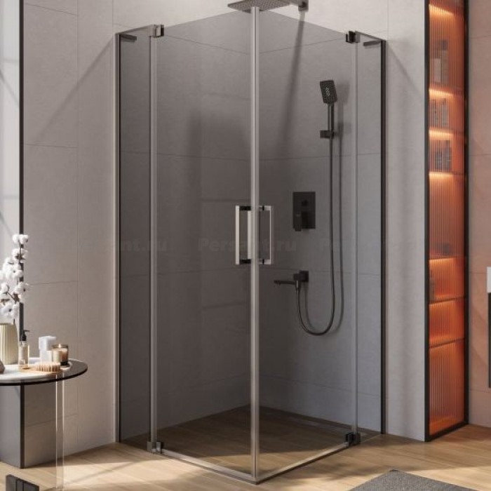 Душевой уголок Cezares Slider 75x85 SLIDER-AH-2-70/80-80/90-GRIGIO-GM оружейная сталь стекло серое