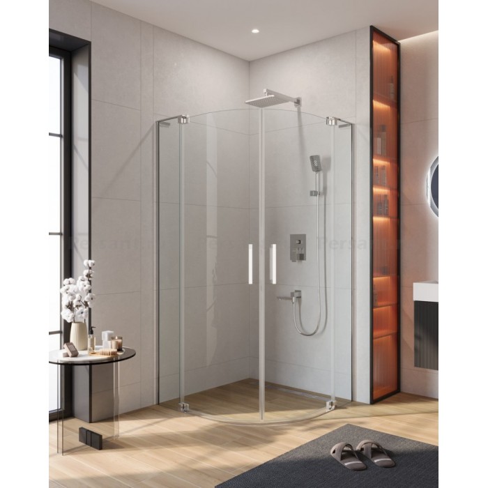 Душевой уголок Cezares Slider 85x85 SLIDER-R-2-80/90-C-Cr профиль Хром стекло прозрачное