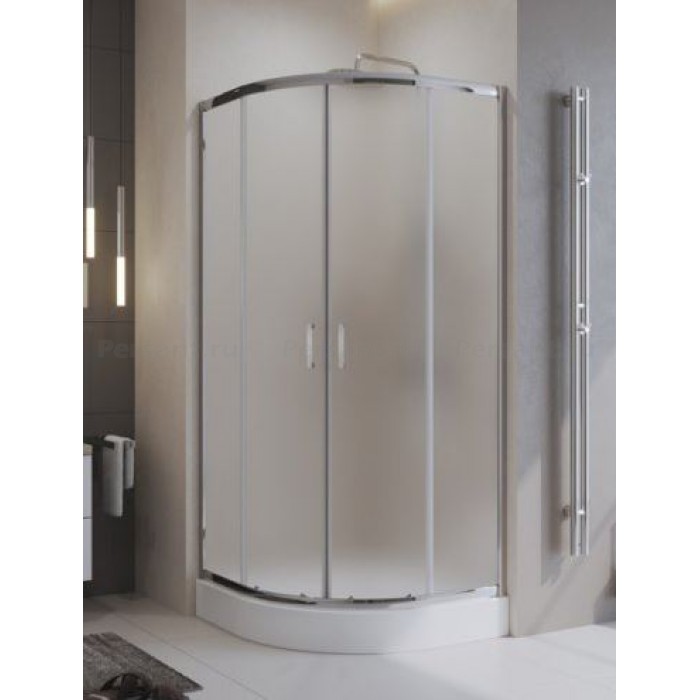 Душевой уголок BelBagno Uno 80х80 UNO-195-R-2-80-P-Cr профиль Хром стекло рифленое