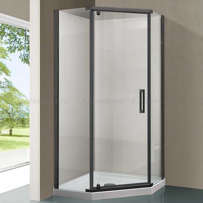 Душевой уголок Vincea Stresa 100x100 VSP-1S100CLGM вороненая сталь, стекло прозрачное