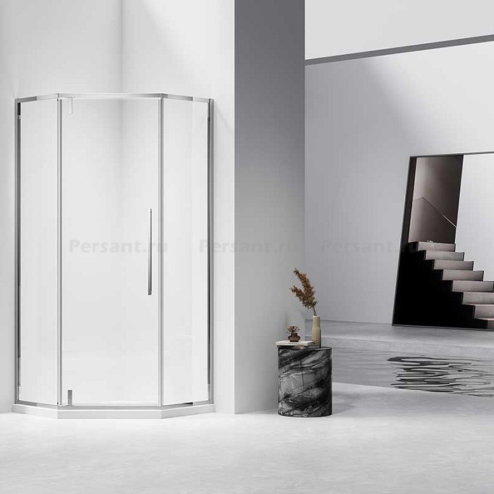 Душевой уголок Vincea Slim-N 100x100 VSP-4SN100CL профиль хром, стекло прозрачное