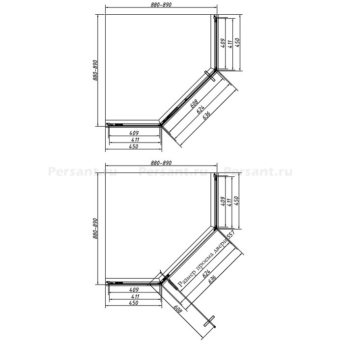 Душевой уголок Vincea Slim-N 100x100 VSP-4SN100CLGM вороненая сталь, стекло прозрачное