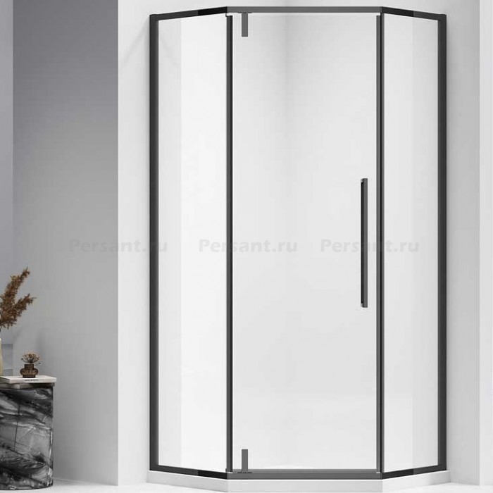 Душевой уголок Vincea Slim-N 90x90 VSP-4SN900CLB профиль черный, стекло прозрачное