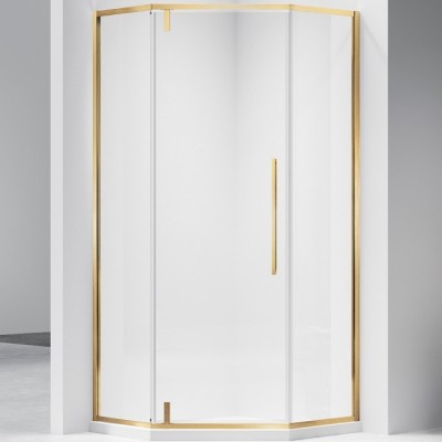 Душевой уголок Vincea Slim-N 90x90 VSP-4SN900CLG золото брашированное, стекло прозрачное