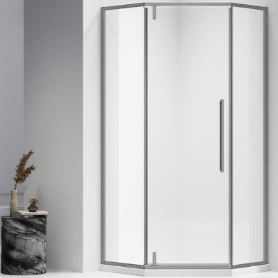 Душевой уголок Vincea Slim-N 90x90 VSP-4SN900CLGM вороненая сталь, стекло прозрачное
