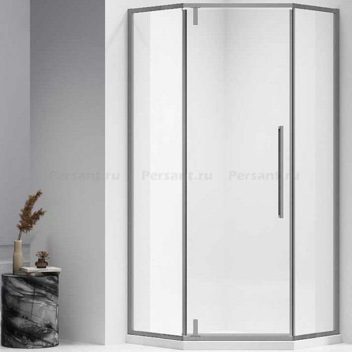 Душевой уголок Vincea Slim-N 100x100 VSP-4SN100CLGM вороненая сталь, стекло прозрачное
