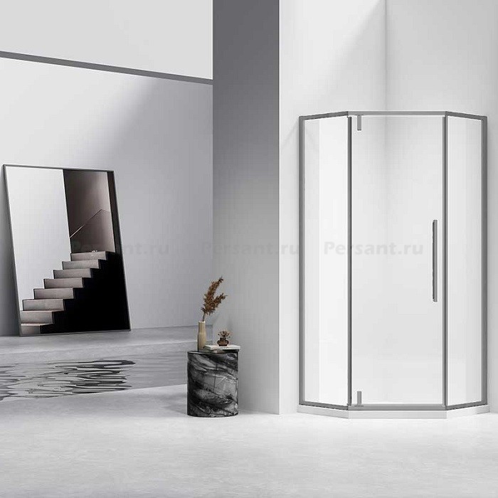 Душевой уголок Vincea Slim-N 100x100 VSP-4SN100CLGM вороненая сталь, стекло прозрачное