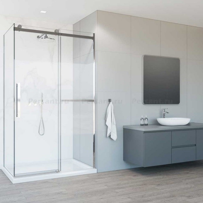 Душевой уголок Vincea Como Soft 120х80 VSR-1CS8012CL профиль хром стекло прозрачное