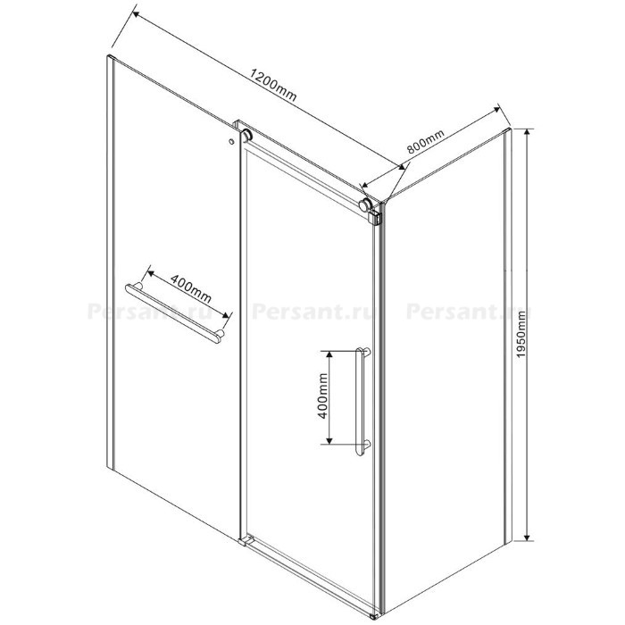 Душевой уголок Vincea Como Soft 120х80 VSR-1CS8012CL профиль хром стекло прозрачное