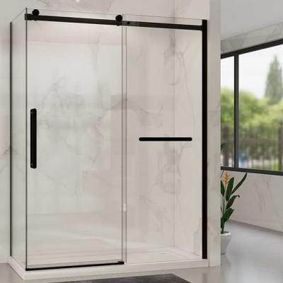 Душевой уголок Vincea Como Soft 140х100 VSR-1CS1014CLB профиль черный, стекло прозрачное