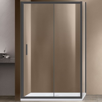 Душевой уголок Vincea Garda 120x80 VSR-1G8012CLGM вороненая сталь, стекло прозрачное