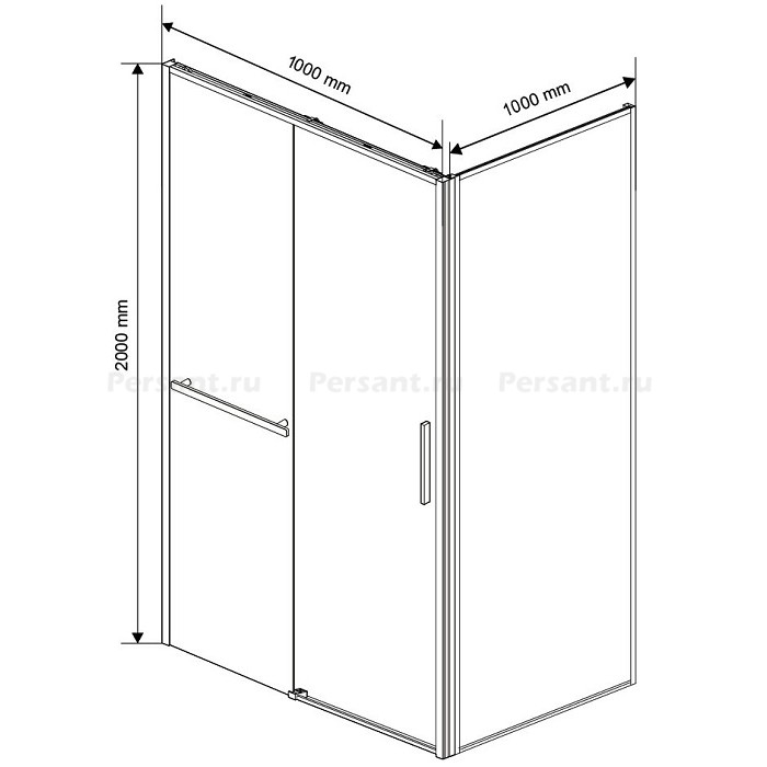 Душевой уголок Vincea Slim Soft 100х100 VSR-1SS1010CL профиль хром, стекло прозрачное