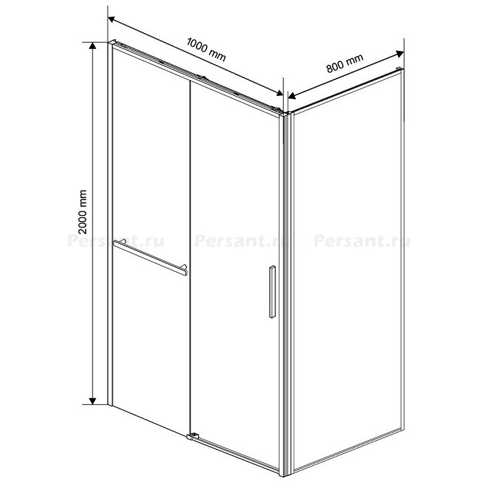 Душевой уголок Vincea Slim Soft 100х80 VSR-1SS8010CL профиль хром, стекло прозрачное