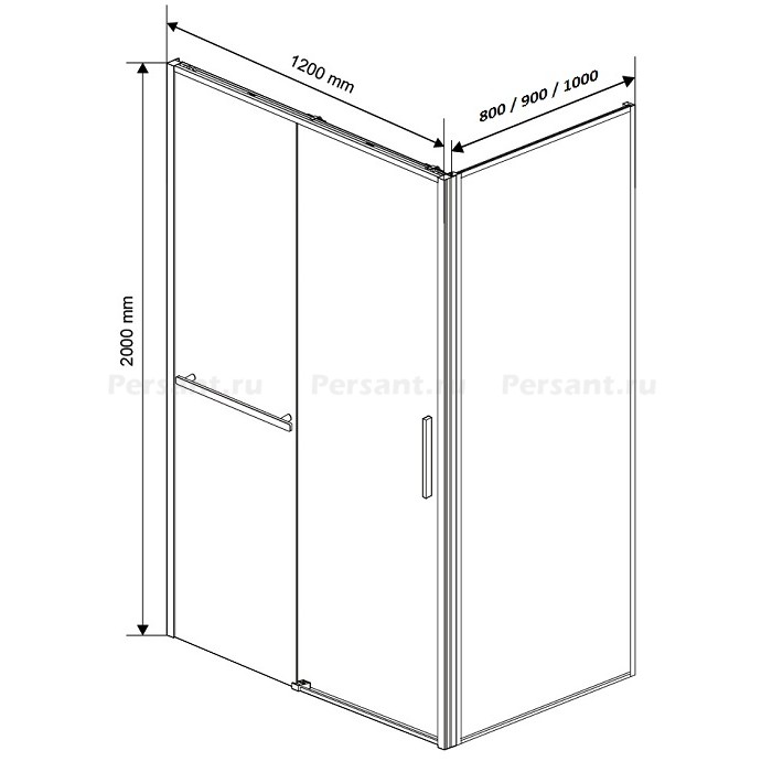 Душевой уголок Vincea Slim Soft 120х100 VSR-1SS1012CL профиль хром, стекло прозрачное