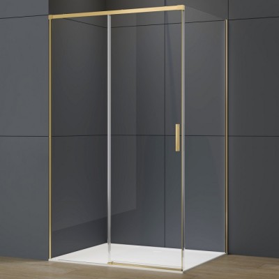 Душевой уголок Vincea Soft 2 130x90 VSR-3SO29013CLG золото брашированное, стекло прозрачное