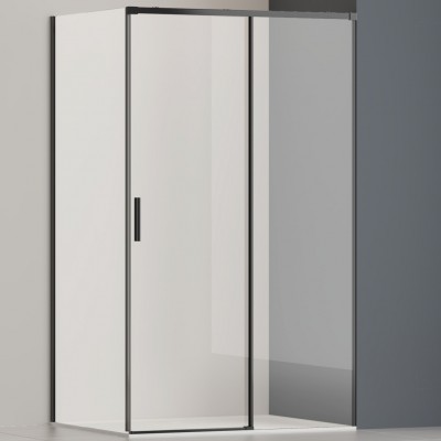 Душевой уголок Vincea Soft 2 120x80 VSR-3SO28012CLB профиль черный, стекло прозрачное