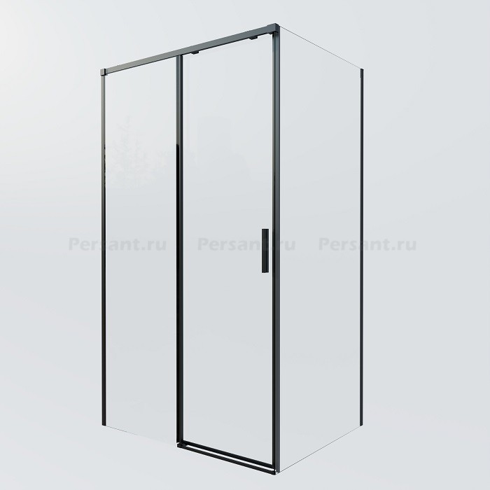 Душевой уголок Vincea Soft 2 100x80 VSR-3SO28010CLB профиль черный, стекло прозрачное