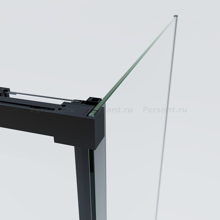 Душевой уголок Vincea Soft 2 100x80 VSR-3SO28010CLB профиль черный, стекло прозрачное