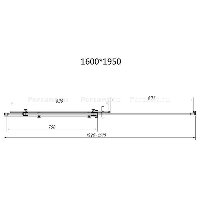 Душевой уголок Vincea Como-N 160х80 VSR-4CN8016CL профиль хром, стекло прозрачное