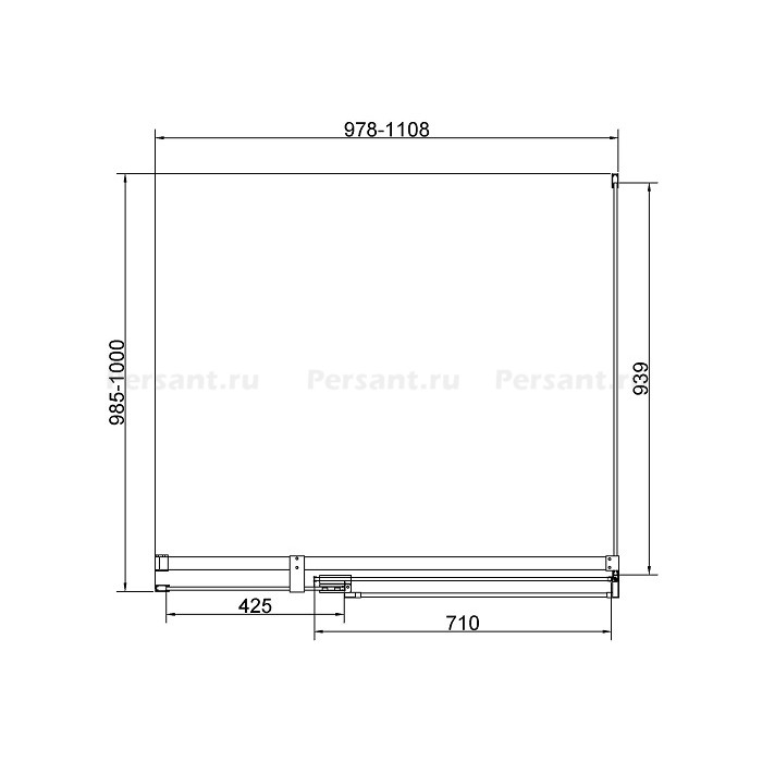 Душевой уголок Vincea Extenza 100/110x100 VSR-4EX101110CL профиль хром, стекло прозрачное
