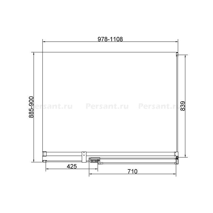 Душевой уголок Vincea Extenza 100/110x90 VSR-4EX101190CL профиль хром, стекло прозрачное