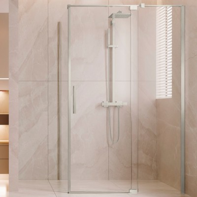 Душевой уголок Vincea Extenza 100/110x100 VSR-4EX101110CLBN никель, стекло прозрачное