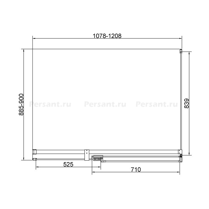 Душевой уголок Vincea Extenza 110/120x90 VSR-4EX111290CLBN никель, стекло прозрачное
