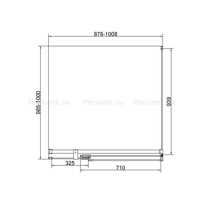 Душевой уголок Vincea Extenza 90/100x100 VSR-4EX901010CL профиль хром, стекло прозрачное