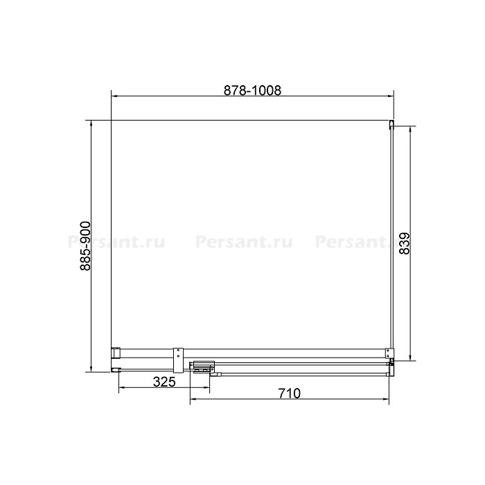Душевой уголок Vincea Extenza 90/100x90 VSR-4EX901090CL профиль хром, стекло прозрачное