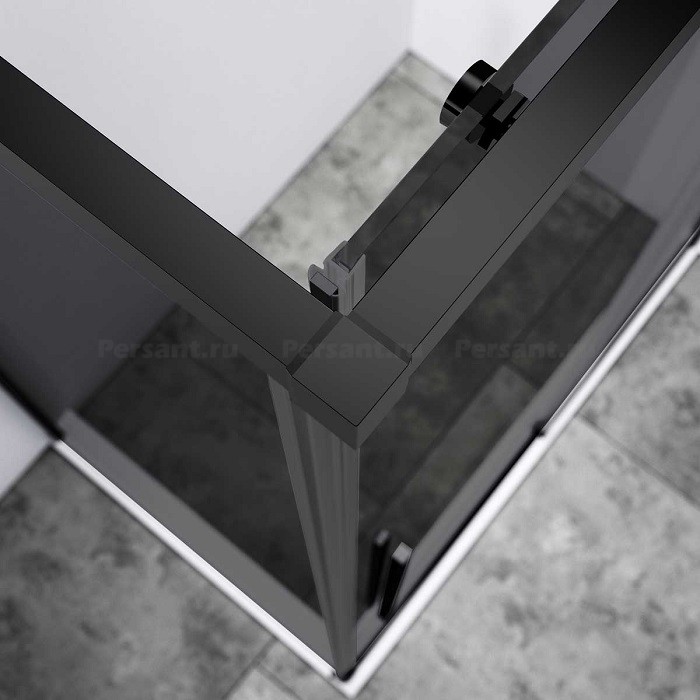 Душевой уголок Vincea Slim-N 140x80 VSR-4SN8014CGB профиль черный, стекло тонированное