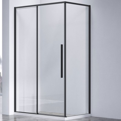 Душевой уголок Vincea Slim-N 110x80 VSR-4SN8011CLB профиль черный, стекло прозрачное