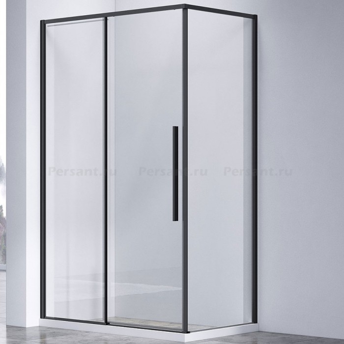 Душевой уголок Vincea Slim-N 110x80 VSR-4SN8011CLB профиль черный, стекло прозрачное