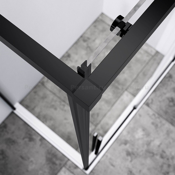 Душевой уголок Vincea Slim-N 110x80 VSR-4SN8011CLB профиль черный, стекло прозрачное