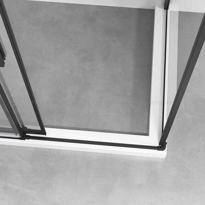 Душевой уголок Vincea Slim-N 110x80 VSR-4SN8011CLB профиль черный, стекло прозрачное